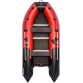 Надувная 4-местная ПВХ лодка Ривьера Компакт 3600 СК (красно-черная)